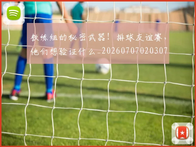 教练组的秘密武器！排球友谊赛，他们想验证什么_20260707020307